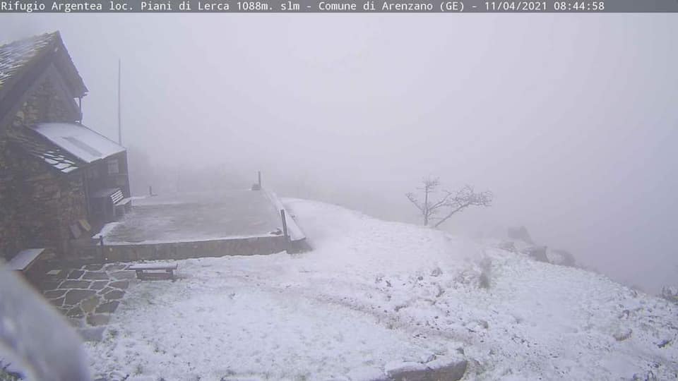 Neve E Vento: Sembra Natale Nell'entroterra In Liguria L'11 Aprile